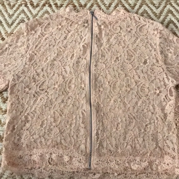 Zara Dusty Pink Lace Top - Picture 6 of 7